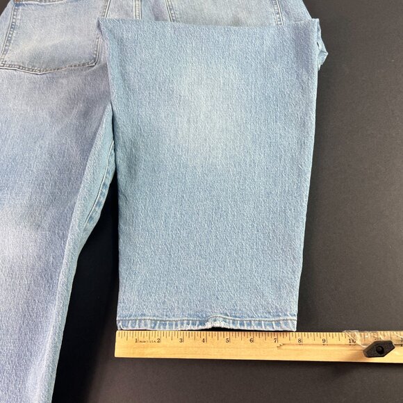 Madewell Jean Women 33x22* Balloon Baggy High Rise Crop Light Blue Denim Tag 31P - Picture 11 of 16